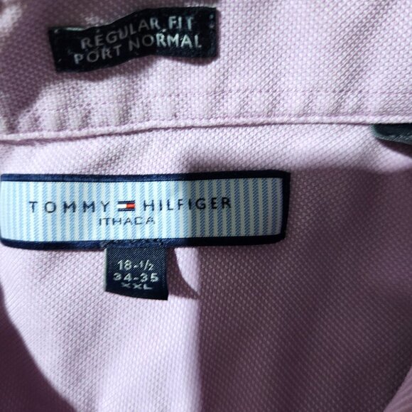 Tommy Hilfiger Ithaca Shirt Men's 2XL Size 18 1/2 Button Up Long Sleeve 34-35 - Picture 8 of 8